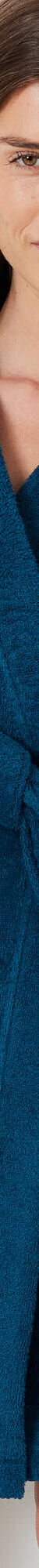 Peignoir court adulte col kimono éponge bouclette (bleu paon) Peignoir court adulte col kimono éponge bouclette (bleu paon)